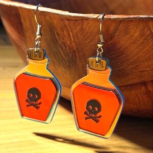 Iridescent Poison Halloween Earrings